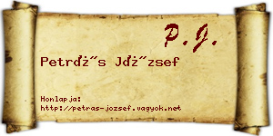 Petrás József névjegykártya